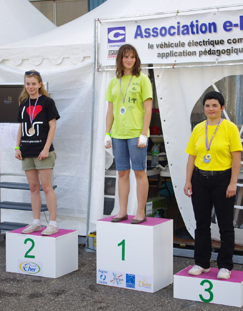 Podium Course des Gazelles e-Kart 2012