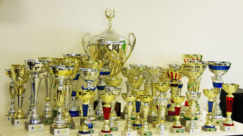 Les coupes du Challenge Pédagogique International de Karts Electriques e-Kart 2016 de Limoges