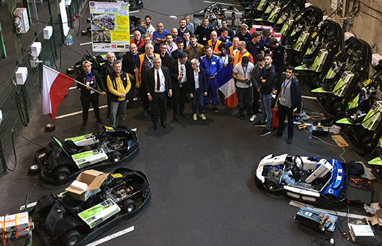 La photo de groupe de la Rencontre Pédagogique Internationale de Karts Electriques NAME-ENEDIS 2019 de Limoges